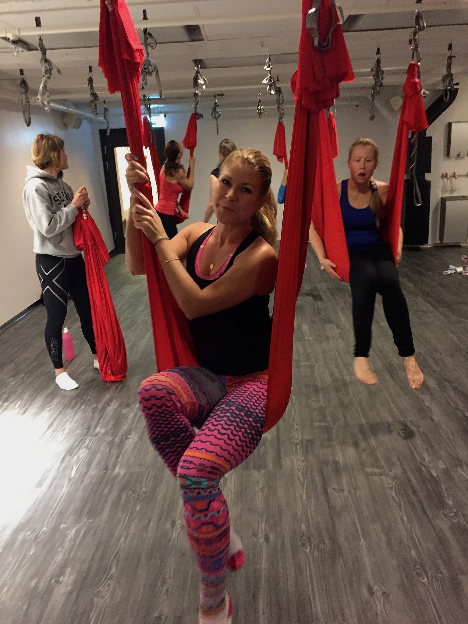 Första gången på Anti-Gravity Yoga