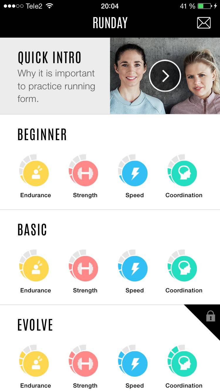Runday är världens första löpskolningsapp. Ladda ner bums!