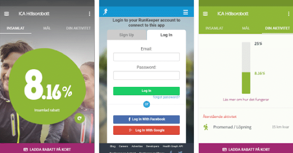 Träna med ICAs nya app och samla rabatt.