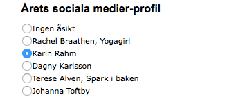 Jag skulle bli så glad och tacksam om du ville rösta på mig HÄR.