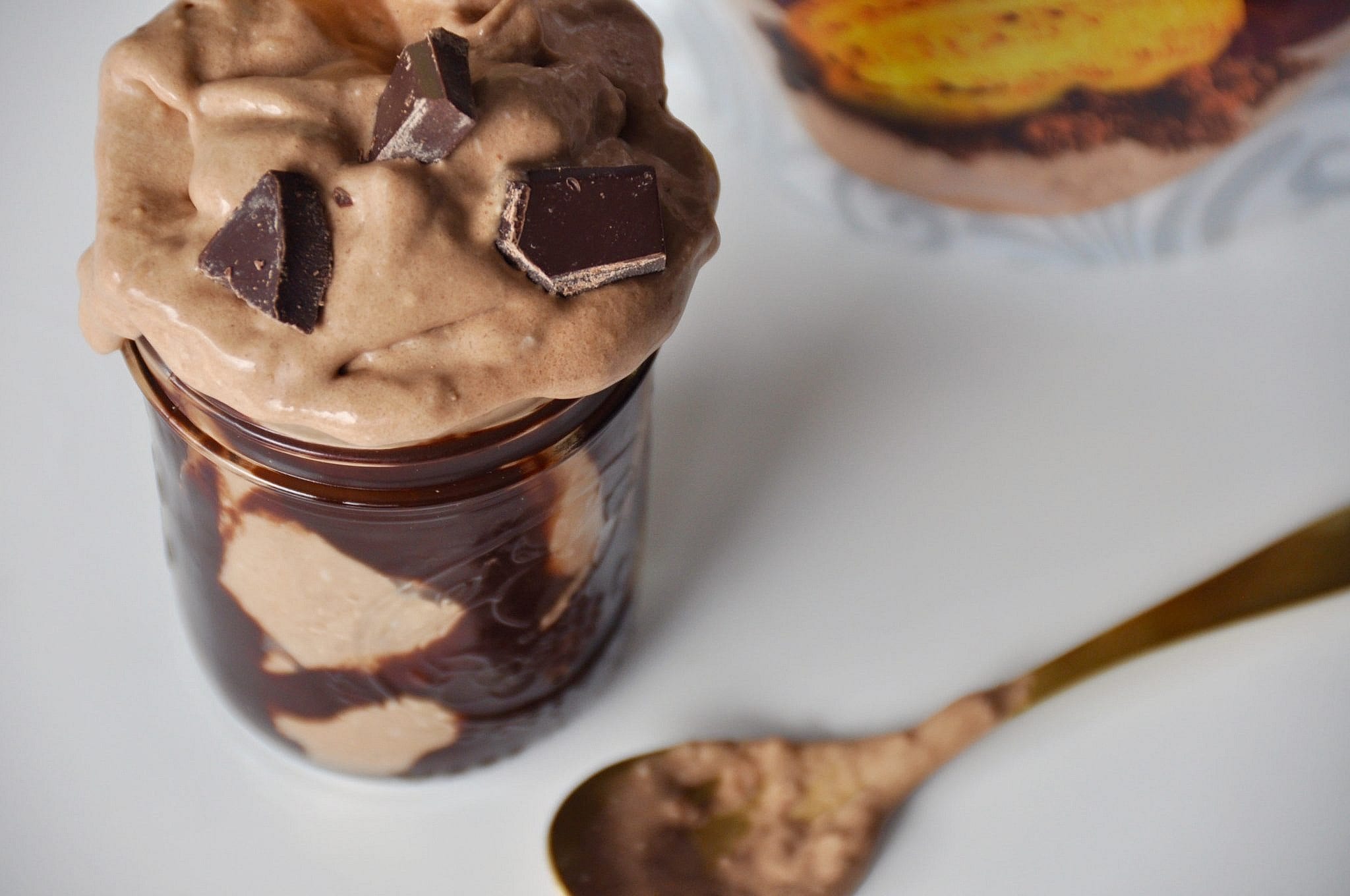 raw chokladglass