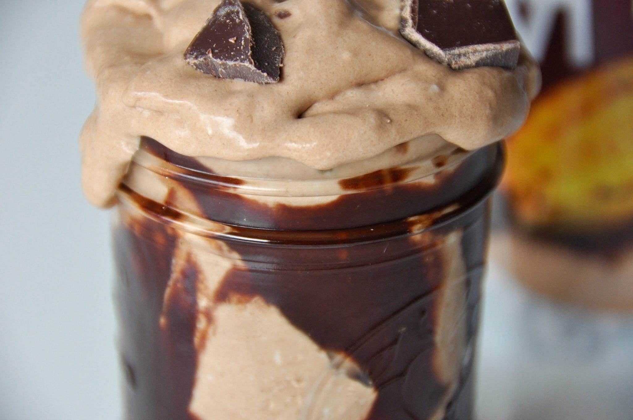 raw chokladglass