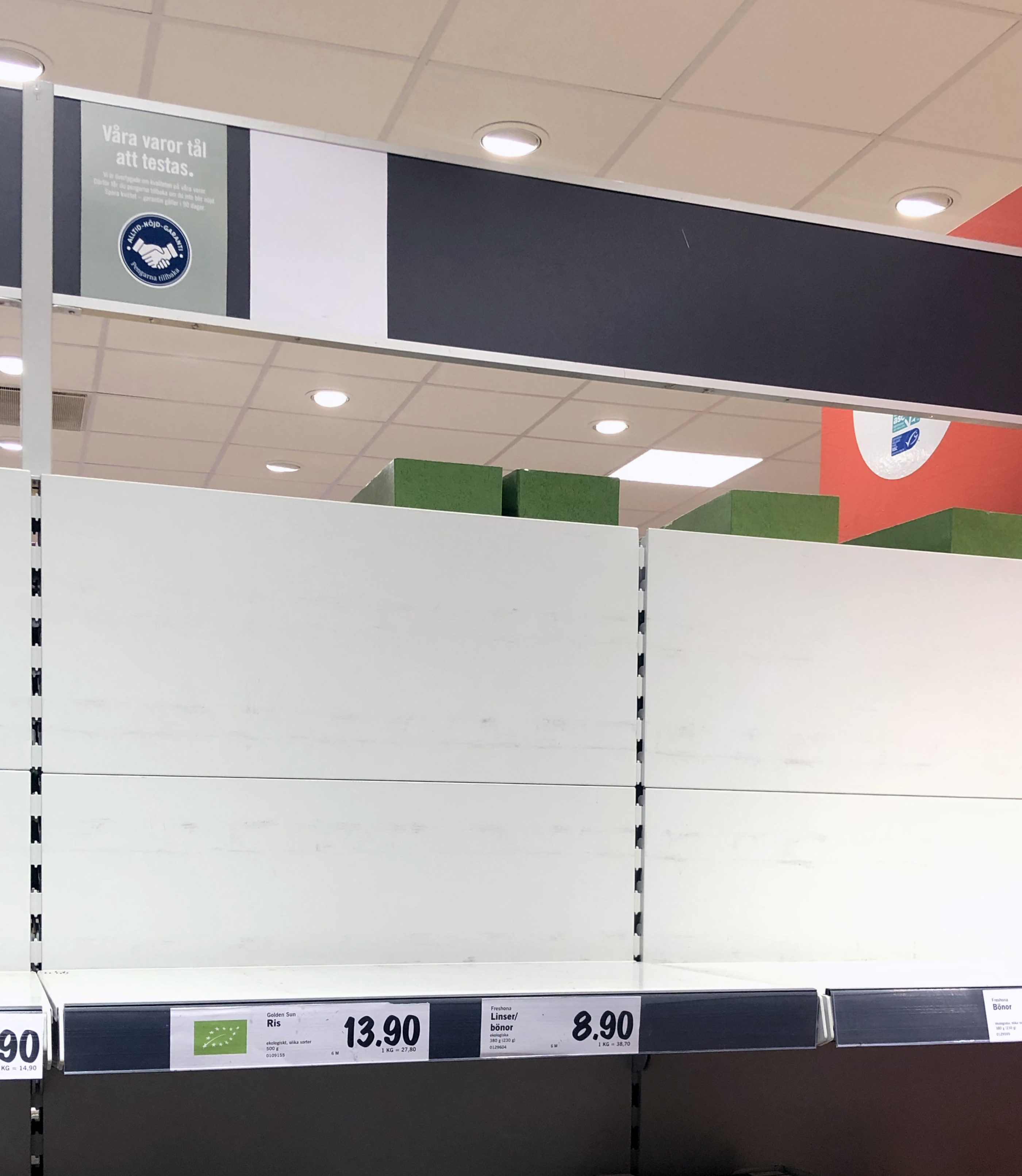 maten är slut