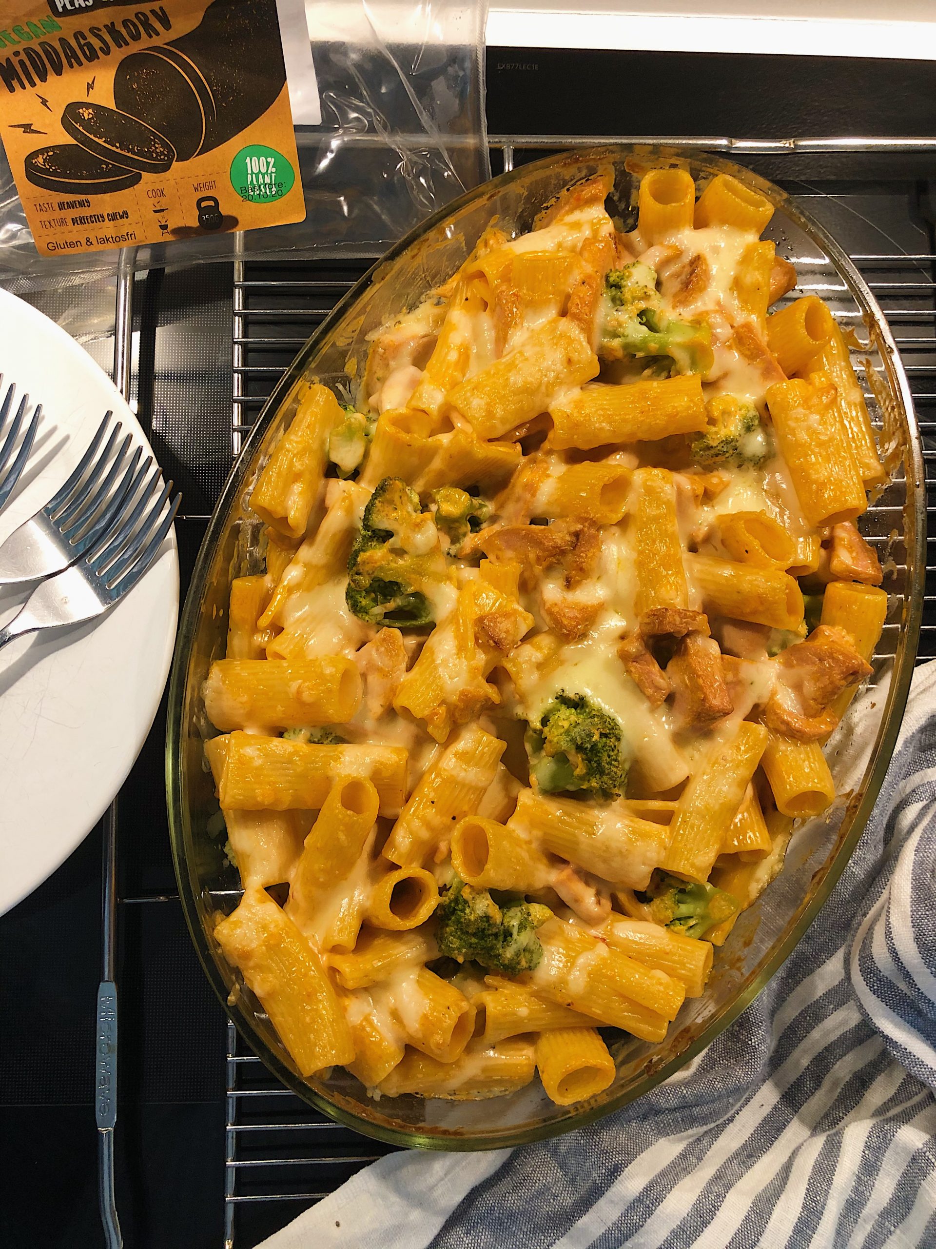 vegan korvgratäng